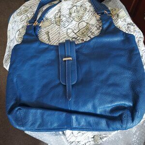 Barr & Barr Blue Leather Handbag